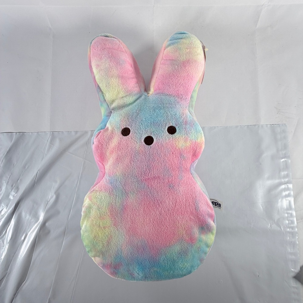 Dan Dee Peeps Tie Dye Marshmallow Bunny 14" Collectible Plush Stuffed Animal NWT